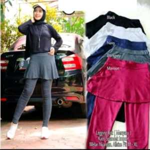 LEGGING SET ROK JUMBO TERBARU KEKINIAN//CELANA SENAM WANITA JUMBO TERMURAH