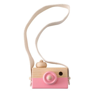 Mainan Kamera Kayu Tali Gantungan Wooden Camera Pretend Toys Dekorasi Kamar Anak