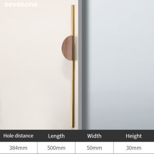 New Chinese Cabinet Door Handle Solid Wood Drawer Handle Modern Simple High-End Long Wardrobe Cabinet Cabinet Handle Half RoundSolid