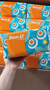 [4Pax]1 Paket Isi 4Pax Tisu See U Classic Facial Tissue 250 Sheet 2ply Tissu Pembersih Wajah Lembut