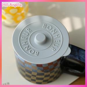 [Hill Angelia] 1pcs Universal Silicone Glass Cup Cover Sealing Protective Lid Heat Temperature Preserve for Coffee Milk Cup with Convex Handle