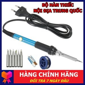 Set mỏ hàn thiếc mini 220V 60W với 5 mũi hàn tiện dụng - Nội địa Trung Quốc