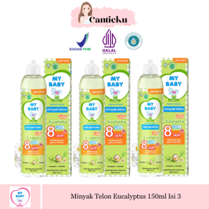 [PAKET HEMAT] 3pcs MY BABY Minyak Telon Plus Eucalyptus 150ml Minyak Bayi Anti Nyamuk Hangat Promo Murah