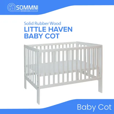 SOMMNI Little Haven Baby Cot/Cribs - White [Katil Bayi Putih]