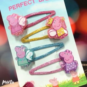 4pair/card Childrens hair accessories kids ponytail kids clip baby hair PAW Patrol/Elsa/Peppa Pig/pony hair clip