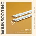 Wainscoting (Angle Cut to Size) - Point 16mm - Solid White - Paintable. 