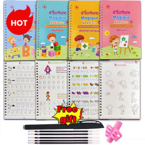 New Practice Writing Kids Reusable Learning Copybook With Pen Sank Magic Writing Lettering