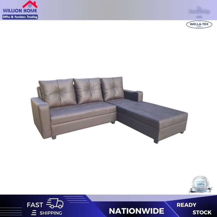 JANICE L-SHAPE SOFA with CENTER TABLE AND PCS LOOSE BACK CUSHION  WILLION HOME FURNITURE