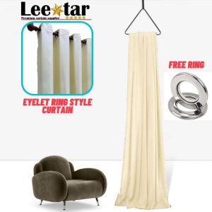 RING Type Modern Color Curtain | Affordable and Beautiful Curtain for Window & Sliding Door | Ready Made Blackout Curtain