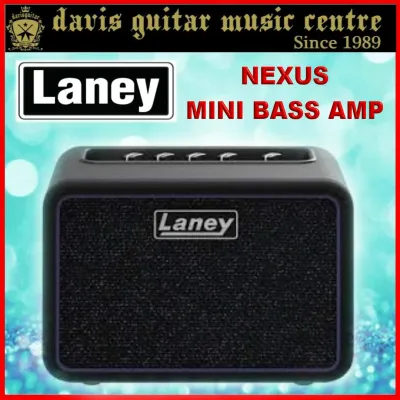 Laney Mini Nexus Bass Amplifier with FREE Smartphone App (UK Design) Portable Battery operated Headphone Socket