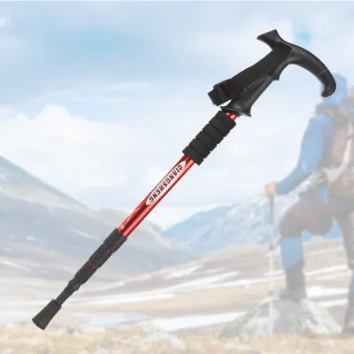 MELEDE Tongkat Berjalan Hiking Trekking Trekking Poles Trail Ultralight 4 Bagian Tongkat Yang Dapat Disesuaikan Tongkat Berjalan Lipat Paduan Aluminium