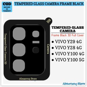 Tempered Glass Camera Vivo Y29 4G Y28 4G Y100 4G Y100 5G Anti Gores Camera 3D Frame Black Full Cover