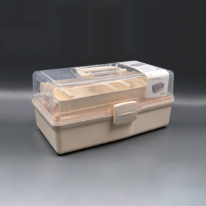 Locaupin 3 Layer Medicine Box Medical Equipment Storage Multipurpose Organizer First Aid Supplies Compartment with Lid