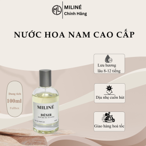 Nước Hoa Nam Miliné Désir 100ml Chính Hãng Nước Hoa Nam Thơm Lâu Nam Tính Quyến Rũ Sang Trọng Dễ Dùng Hằng Ngày