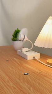 Flexible E27 Socket Fan Wall Plug-in Mini Cooling Fan with Switch Nordic Funiture
