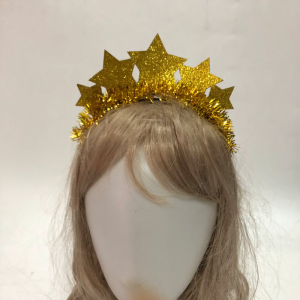 Christmas Hair Hoop Glitter Tinsel Stars Headband New Year Tiara Headdress Novelty Photo Props Party Hair Supplies