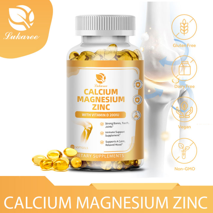 LUKAREE Viên Kẽm Canxi Magie Vitamin D3 Hỗ Trợ Sức Khỏe Xương Răng Khớp ...