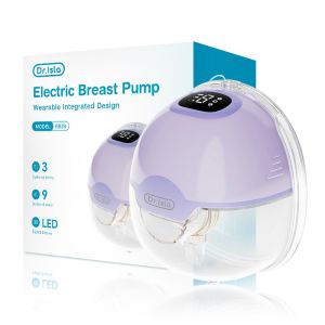 Dr.isla เครื่องปั๊มนมไฟฟ้า 27MM 3โหมด x 9เกียร์ LED แบบพกพา ปั้มนมไฟฟ้าแฮนด์ฟรี ชาร์จ USB ซิลิโคนอ่อนนุ่ม ปลอดสาร BPA เครื่องปั๊มนม USB rechargeable เครื่องปั๊มนมไฟฟ้า ปั้มนมแบบไม่เจ็บ เครื่องปั้มนมไฟฟ้า ปั้มนม เครื่องปั้มนมไร้สาย EB28