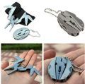 【High Quality+in Stock】Portable MINI Stainless Steel Multi Tool Pocket Multifunctional Tool for Travel Foldable Multipurpose Plier Multitool Keychain Screwdriver with Led Light. 