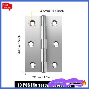 Fkend 10pcs Stainless Steel Door Hinges Cabinet Doors Windows Wooden Box Flat Hinge Home Furniture Hardware Accessories