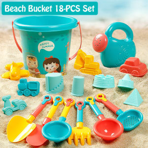 18PCS / 5PCS Beach Toys Set For Kids Digging Sand Playing Toys Cart Beach Bucket Shovel Hourglass Set MY395