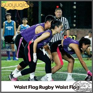 【Guoyuqiche】🔥🔥🔥 Flag Football Webbing Waist Flag Bright Color Adjustable Competition Training PVC American Soccer Waist Flag For