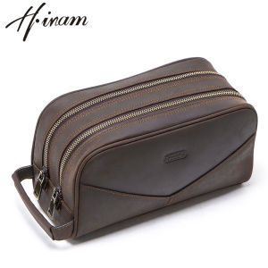 Da thật người đàn ông Túi mỹ phẩm thiết kế sang trọng vệ sinh cá nhân lưu trữ túi Túi đựng đồ vệ sinh Túi trang điểm Túi sắp xếp du lịch túi xách