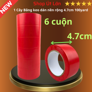 Băng keo dán nền màu đỏ băng dính dán sàn rộng 4.7cm dài 33 mét 1 cây gồm 6 cuộn