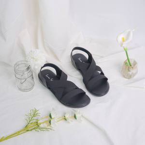 Sara Sara Meeji I Sandal Flat Wanita Motif Tali Silang Backstrap Kasual Terbaru Sandal Sendal Trendi Kekinian Murah Kualitas MALL