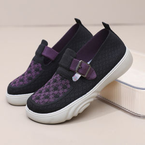 Free Shipping WomenS Spring And Autumn New Style Canvas Shoes Soft-Soled Lightweight Slip-On Thick-Soled Casual Flats