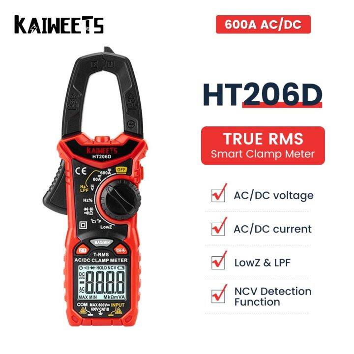 Kaiweets Ht D Ac Dc Digital Clamp Meter Multimeter Pinza