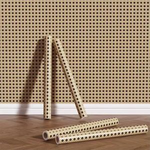 Honeycomb Grid Wallpaper Chinese Retro Style Luxury Home Decoration Entrance DIY Self-adhesive Wallpaper Wall Stickers
