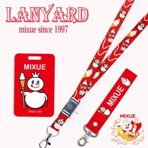 STRAP LANYARD CARD HOLDER Ice Mixue Since Tali ID Card Gantungan Kunci Handphone