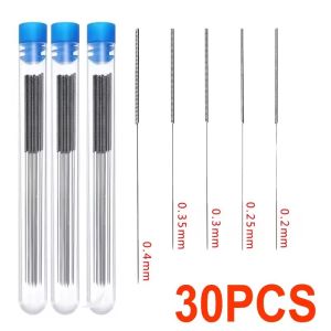 ชุดทำความสะอาดหัวฉีดเครื่องพิมพ์3D 30ชิ้น0.2/0.25/0.3/0.35/0.4เครื่องทำความสะอาดลวดทำความสะอาดทำความสะอาดหัวฉีดสเตนเลสสตีลสำหรับเตาแก๊สไม้เช็ดรถ