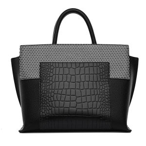Túi tote dung tích lớn phong cách Âu Mỹ cổ điển vân cá sấu túi xách tay nữ cao cấp dập nổi dùng đi làm bán sỉ.