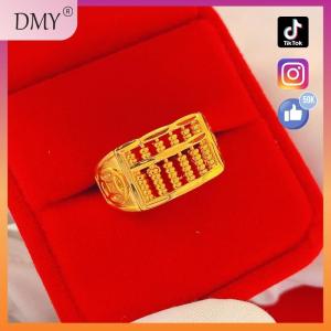 DMY Jewelry Cincin Batu Lelaki/ Gold 916 Original Malaysia /Cincin Lelaki Islam/Abacus Ring For Men/Cincin Emas 916 Original/Men Ring Gold 916/Cincin Lelaki Style/算盘戒指/Gold Ring 916 Original/Men Accessories/Ring For Men Gold/Cincin Hitam Viral