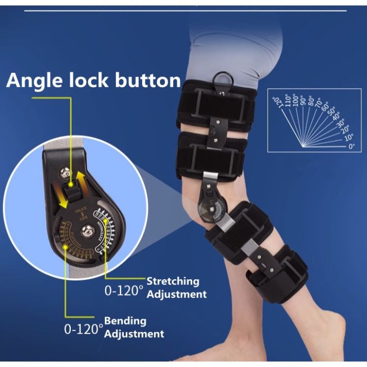 0-120 Degrees Adjustable Hinged Knee Leg Brace Support & Protect Knee,knee joint fixator
