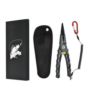 Aluminum Alloy Fish Control Pliers with Lock Deep Throat Hook Remover Hook Extractor Lead Press Small Ring Lure Pliers Fishing Gear Supplies Collection [ Free Shipping ]