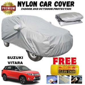 Waterproof Nylon Car Cover for Suzuki Vitara Portable & Easy to Use Cover for Regular SUV With Clean Cham