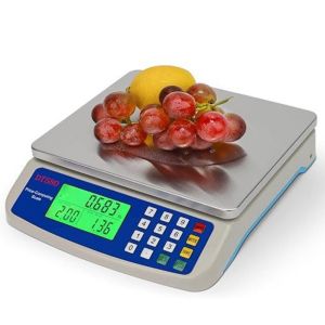 MAOMEI High Precision Kitchen Digital Scale LCD Display 30kg/1g Capacity Electronic Pricing Scale EU Plug Backlight Commercial Food Scale Coins Counting