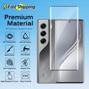 ANTI GORES HP TECNO CAMON 40 PRO TEMPERED GLASS LIQUID CURVED CAIR UV PELINDUNG LAYAR HANDPHONE