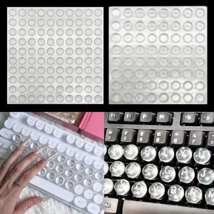 FUNG MALL Magnified Letter Long Nails Keyboard Stickers Raised Pad Silicone Keycaps 3D Keyboard Stickers Women Girls Comfortable Long Nail Typing Tools Keyboards Accessories