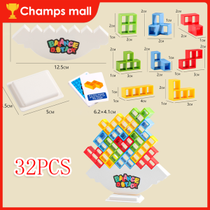 Tetra Tower Balance Stacking Blocks Tetris Balance Toy Tetris Game Blocks Educational Toys For Child