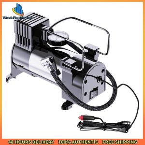 Vktech 12V Portable Air Compressor with Pressure Gauge Car Tire Pump Cylinder Power System Mini Air Compressor Heavy Duty Tire Inflator
