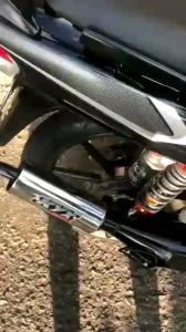 Knalpot Fiz r Force One Fiz KYX RACING Original Gembung Hitam Model Tameng Suara Garing Kemrincing