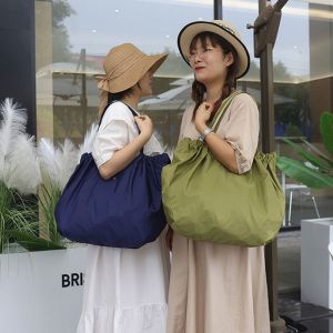 SOTOP กระเป๋าถือแบบถือ กระเป๋าช้อปปิ้งพับได้ จุได้มาก กระเป๋าแบบสะพายไหล่ กระเป๋า Eco พับได้ แฟชั่นสำหรับผู้หญิง แบบพกพาได้ ถุงเก็บของชำ สำหรับผู้หญิง