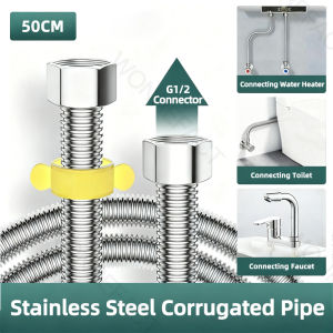 Explosion-Proof Stainless Steel Corrugated Pipes 20cm Water Heater Connector Hose Thickened High-Temperature Bellows