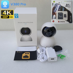 WiFi IP Kamera PTZ CCTV Baby Camera Monitor Two Way Audio Night Vision Aplikasi V380 Pro 1080P 8MP