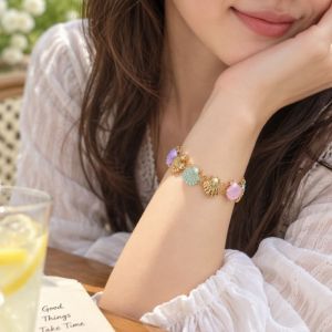 OEUVR Stainless Steel Starfish Shell Bracelet Waterproof Ocean Style Charms Bracelet Jewelry Gifts Colored Enamel Enamel Bracelet Women