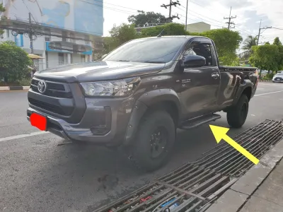 บันไดข้างตะแกรงเหล็ก revo 2014-2024 ยาว125cm กว้าง 8 นิ้ว โตโยต้ารีโว่ทุกรุ่น Toyota Revo 2014-2024 บันไดข้างแบบออฟโรด revo off road side step